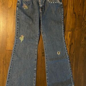 *CUTE* Embroidered Bootcut Cowboy Jeans old navy- girls 16